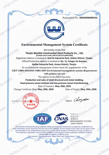 ISO 14001:2015 certificate