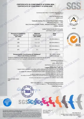 EN ISO 3834-2 annex certificate