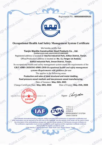ISO 45001:2018 certificate