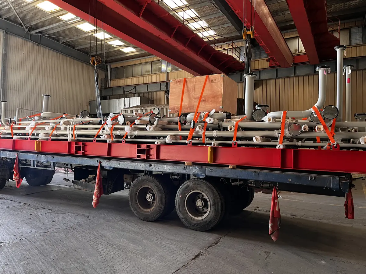 Spools loaded for dispatch